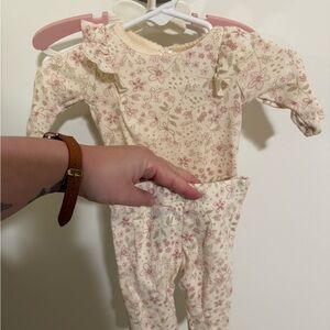 Floral Baby Onesie and Pants Set
